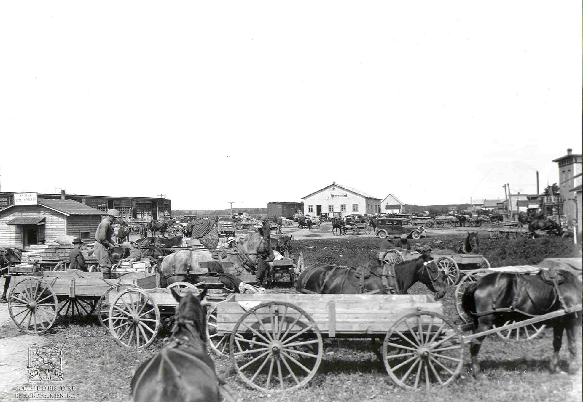 Marché des bleuets de Saint-Félicien (crédit photo - Société d'histoire de Saint-Félicien)